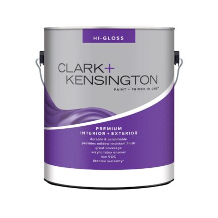 Clark+Kensington High-Gloss Tint Base Ultra White Base Premium Paint Exterior and Interior 1 gal