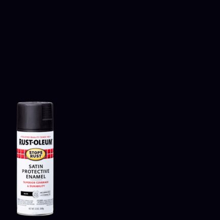 12 oz. Stops Rust Satin Black Protective Enamel Spray Paint - photo 2