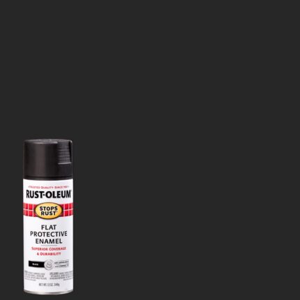 12 oz. Stops Rust Flat Black Protective Enamel Spray Paint - photo 2