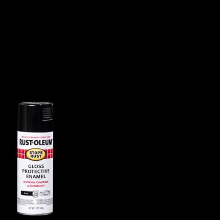 12 oz. Stops Rust Gloss Black Protective Enamel Spray Paint - photo 2