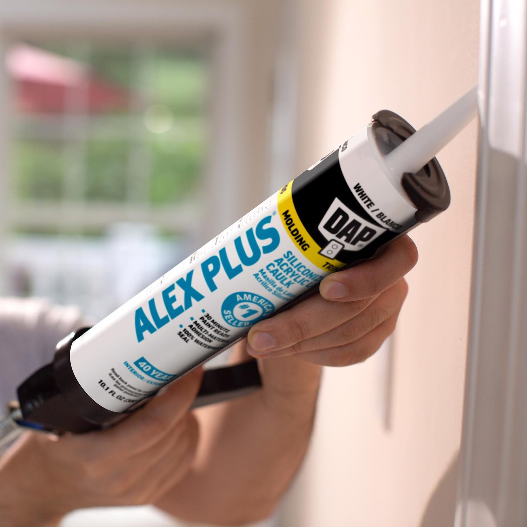Alex Plus 10.1 oz. White Acrylic Latex Caulk Plus Silicone - photo 10