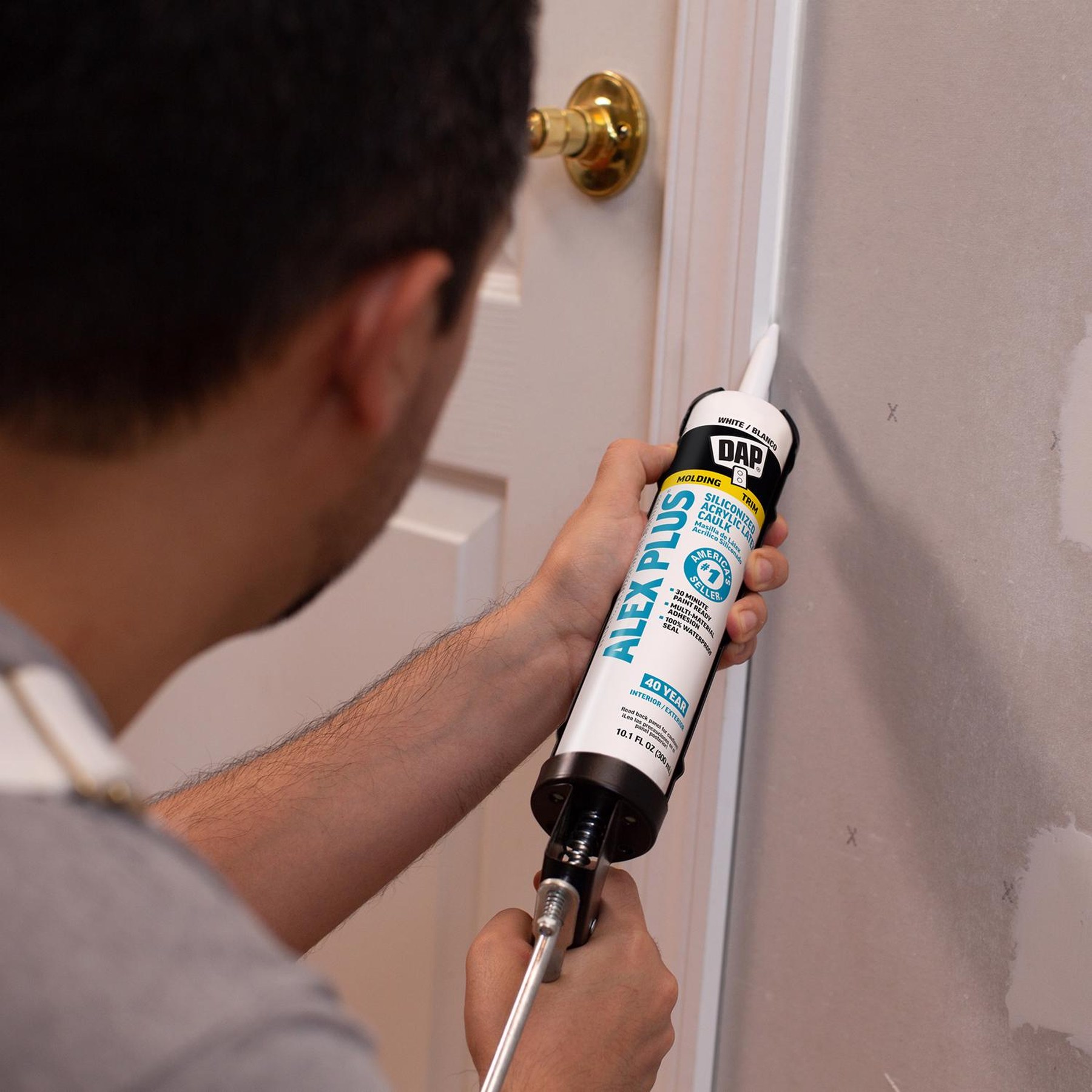 Alex Plus 10.1 oz. White Acrylic Latex Caulk Plus Silicone - photo 11