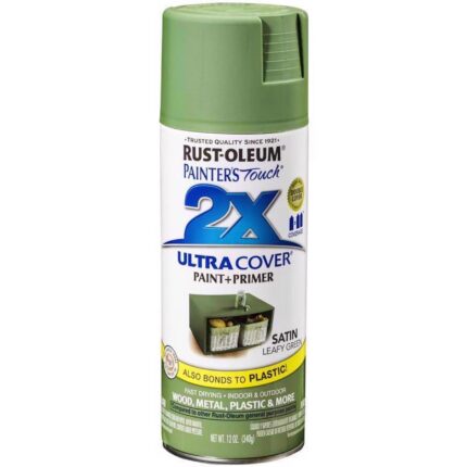 2X Ultra Cover Satin Leafy Green Spray Paint  -  12 oz  -  photo 2