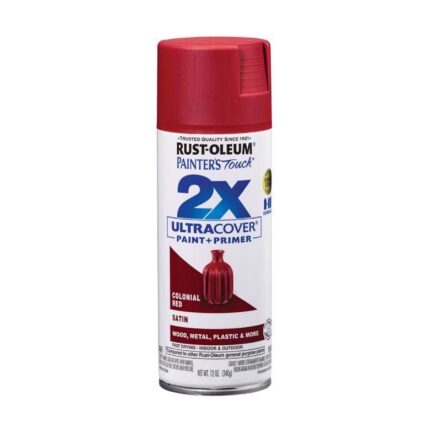 2X Ultra Cover Satin Colonial Red Spray Paint  -  12 oz  -  photo 2