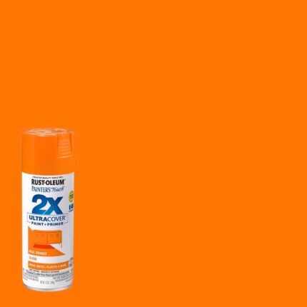 Rust-Oleum Painter's Touch 2X Ultra Cover Gloss Real Orange Paint+Primer Spray Paint 12 oz
