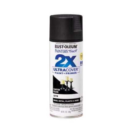 2X Ultra Cover Satin Canyon Black Spray Paint  -  12 oz  -  photo 2