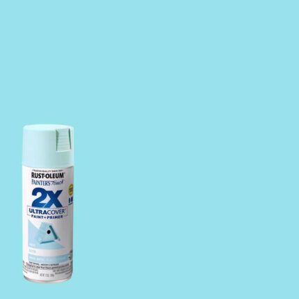 2X Ultra Cover Satin Aqua Spray Paint  -  12 oz  -  photo 2