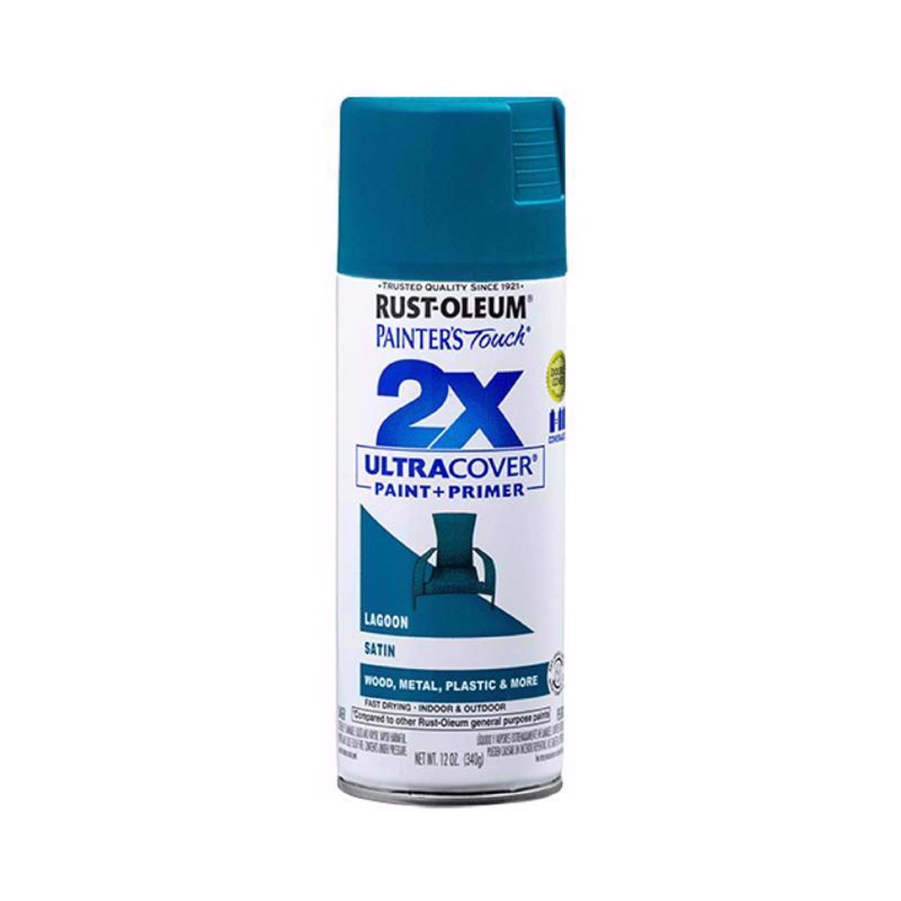 2X Ultra Cover Satin Lagoon Blue Spray Paint - 12 oz - photo 2
