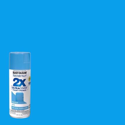 2X Ultra Cover Satin Oasis Blue Spray Paint  -  12 oz  -  photo 2