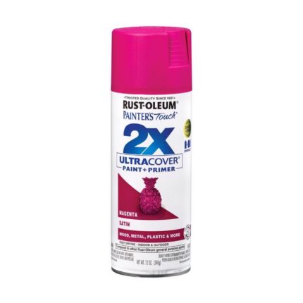 2X Ultra Cover Satin Magenta Spray Paint  -  12 oz  -  photo 2