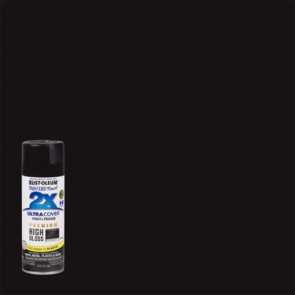 Rust-Oleum Painter's Touch 2X Ultra Cover High-Gloss Black Paint+Primer Spray Paint 12 oz