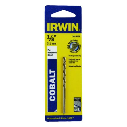 IRWIN 1/8 in. X 2-3/4 in. L Cobalt Alloy Steel Drill Bit Straight Shank 1 pc