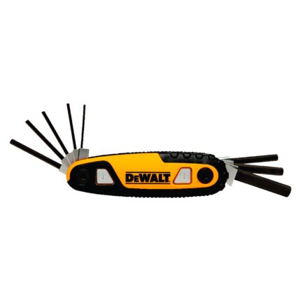 DeWalt Multi-Size Metric Fold-Up Locking Hex Key Set 8 pc