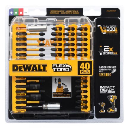 DeWalt FlexTorq Assorted Screwdriver Bit Set Steel 40 pc