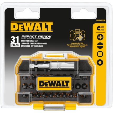 DeWalt Impact Ready Assorted Screwdriver Bit Set Steel 31 pc