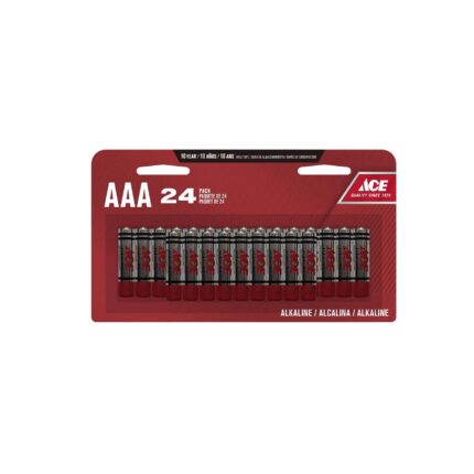 Ace AAA Alkaline Batteries 24 pk Carded