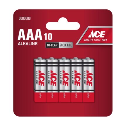Ace AAA Alkaline Batteries 10 pk Carded