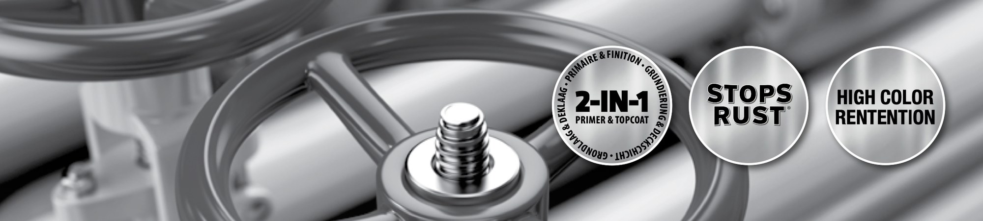 Hard Hat Advanced 2-in-1 primer and topcoat stops rust