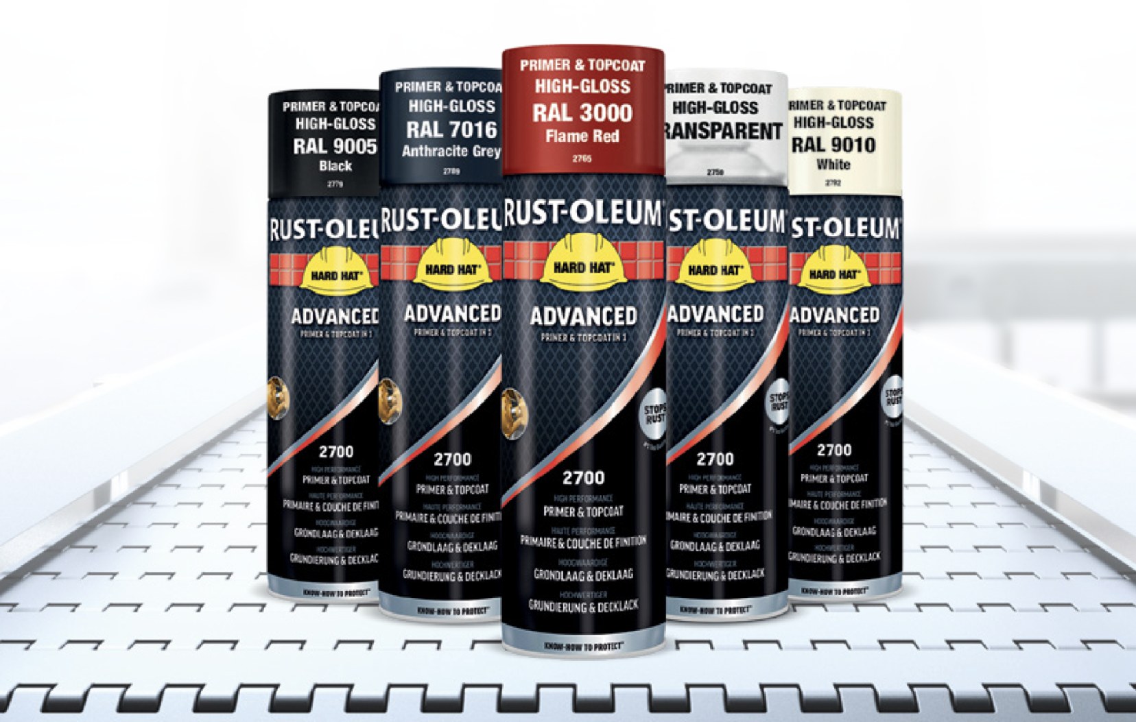 Rust-Oleum Hard Hat Advanced 2700 colour range