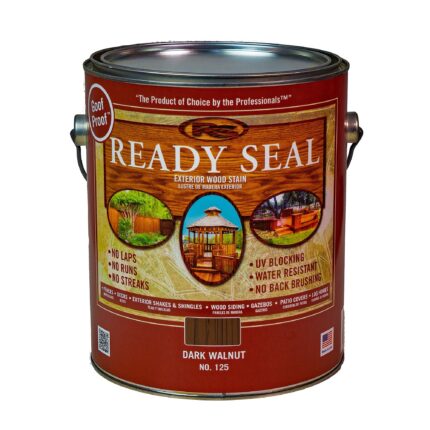 Ready Seal 1 gal Dark Walnut exterior wood stain and sealer