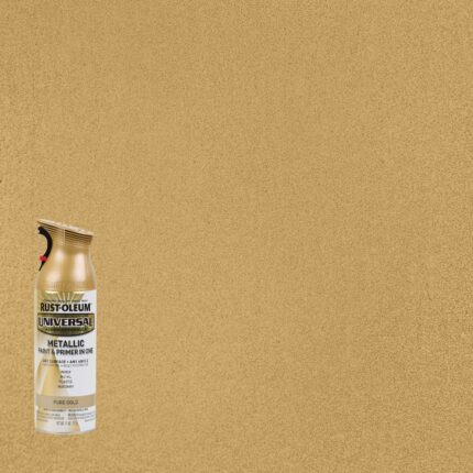 Rust-Oleum Universal Metallic Pure Gold spray paint and primer 11 oz model 245221