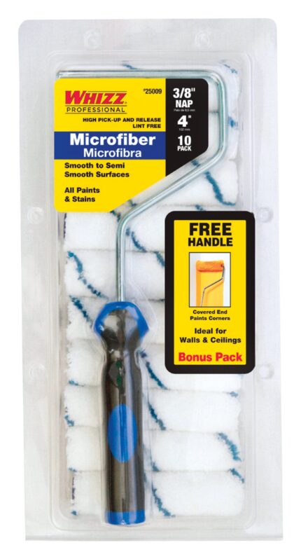 4 in. x 3/8 in. Microfiber Mini Paint Roller Cover 10 pk